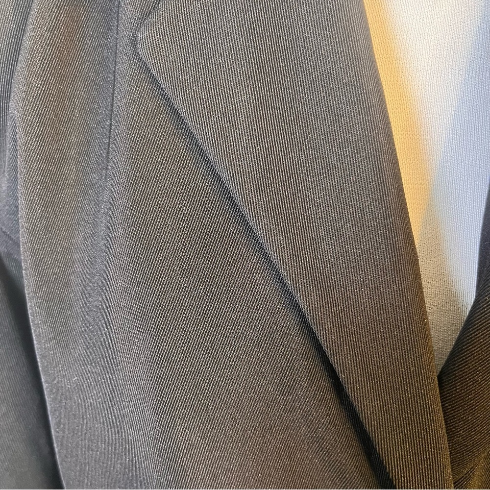 PIZAZZ Womans Black Snap Button Overcoat Sz 5/6 Minimalist Dress Coat Belted Bac - Picture 7 of 13